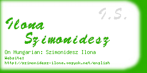 ilona szimonidesz business card